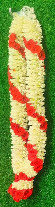 Jasmine and Button Rose Garland | Giri God Mala For Deity Decoration