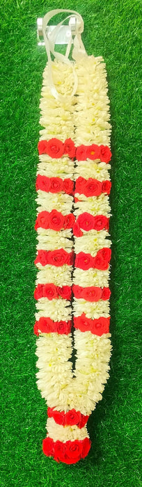 Jasmine and Button Rose Garland | Giri God Mala For Deity Decoration
