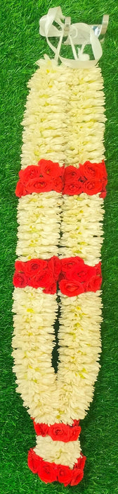 Jasmine and Botton Rose Garland | Giri God Mala For Deity Decoration
