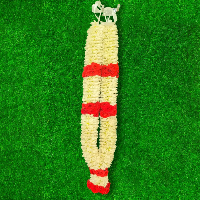 Jasmine and Botton Rose Garland | Giri God Mala For Deity Decoration