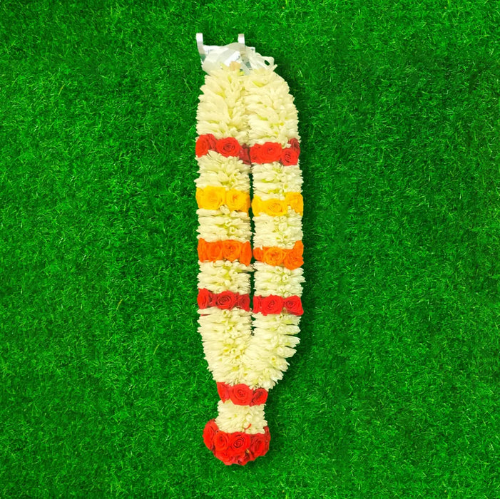 Jasmine & Rose Garland | Giri God Mala For Deity Decoration