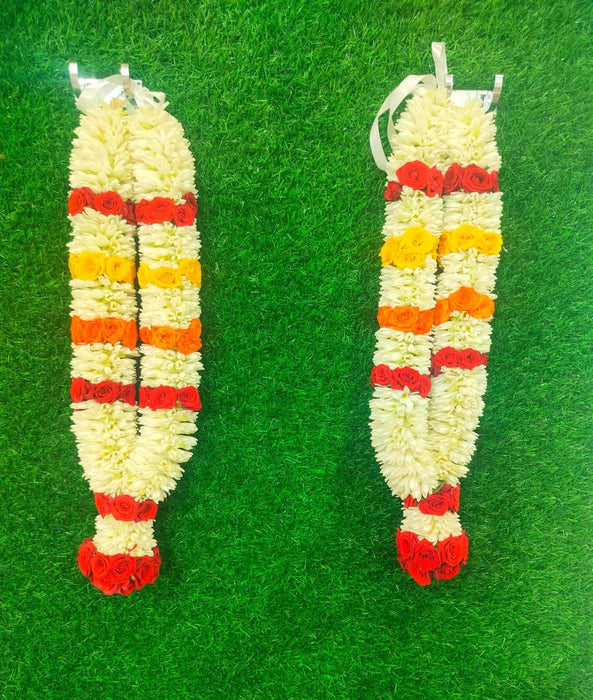 Jasmine & Rose Garland | Giri God Mala For Deity Decoration