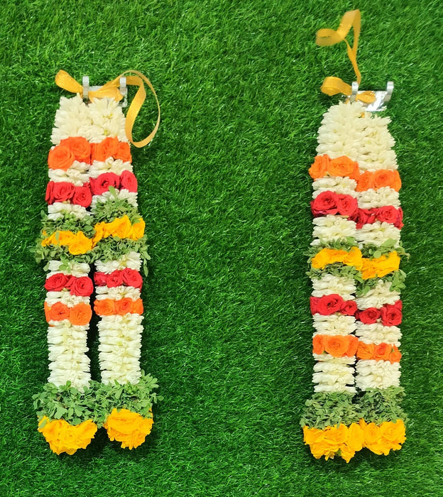 Button Rose & Jasmine Mala | Giri God Garland For Deity Decoration