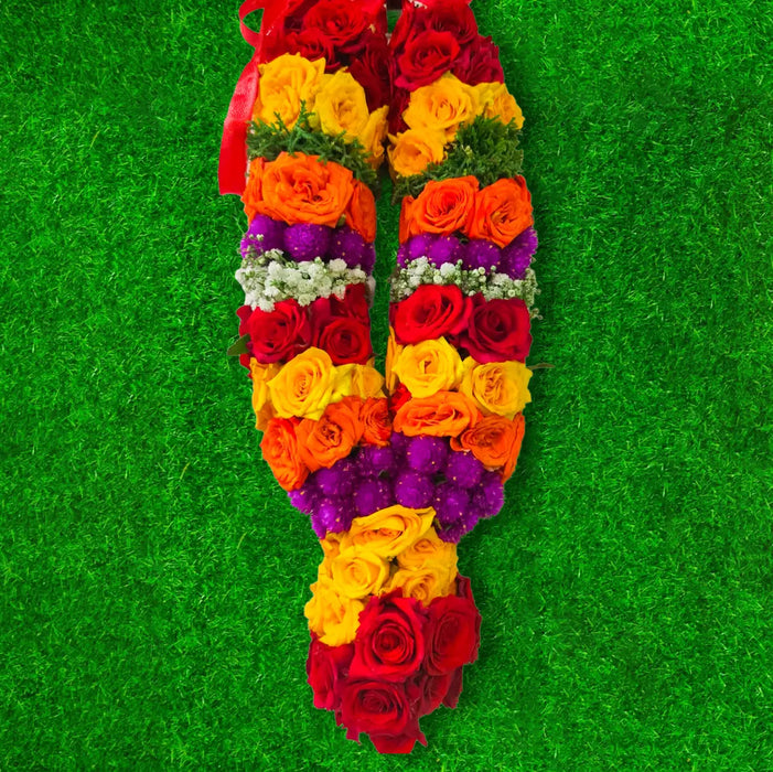 Button Rose Decorative Garland | Giri Flower Mala For Deity