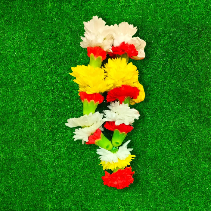 Chrysanthemum & Carnation Garland | Mum Flower / Giri Samanthi God Mal For Deity Decoration
