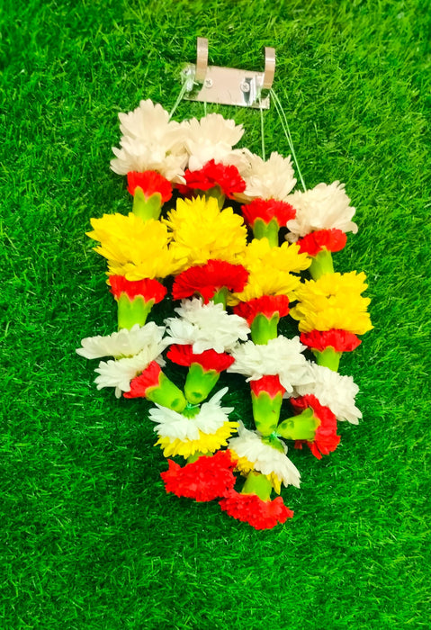 Chrysanthemum & Carnation Garland | Mum Flower / Giri Samanthi God Mal For Deity Decoration