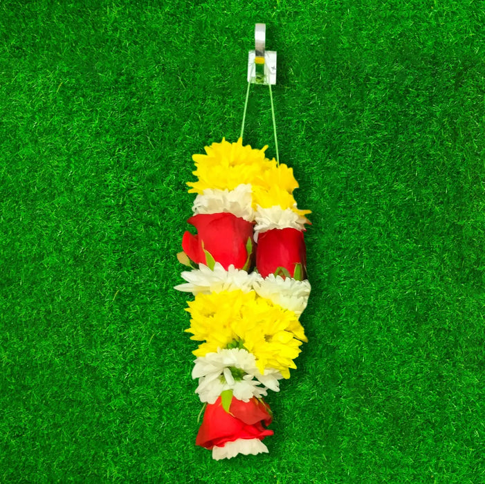 Rose Bud & Chrysanthemum Garland | Giri God Garland For Deity Decoration