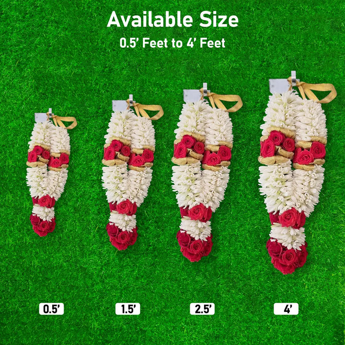 Jasmine & Rose Garland | Giri God Garland For Deity Decoration