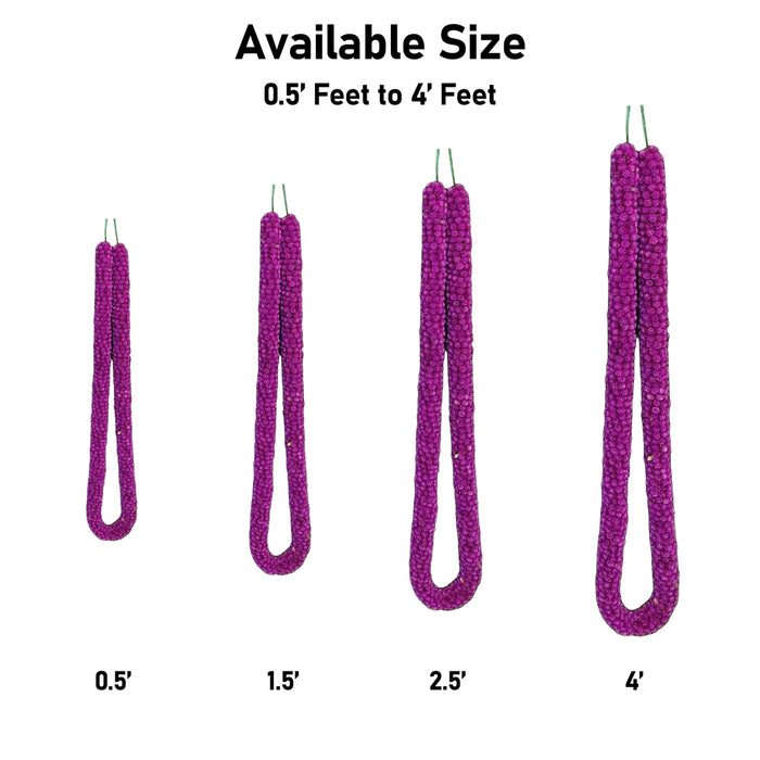 Purple Gomphrena Garland | Vadamalli God Mala For Deity Decoration