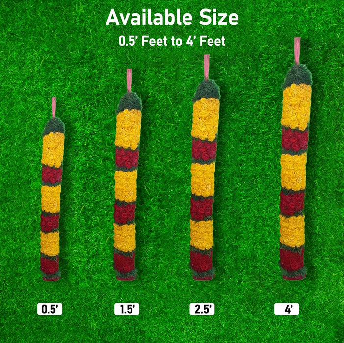 Button Rose Garland | Giri God Mala For Deity Decoration