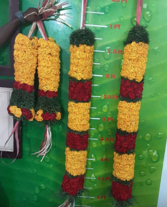 Button Rose Garland | Giri God Mala For Deity Decoration