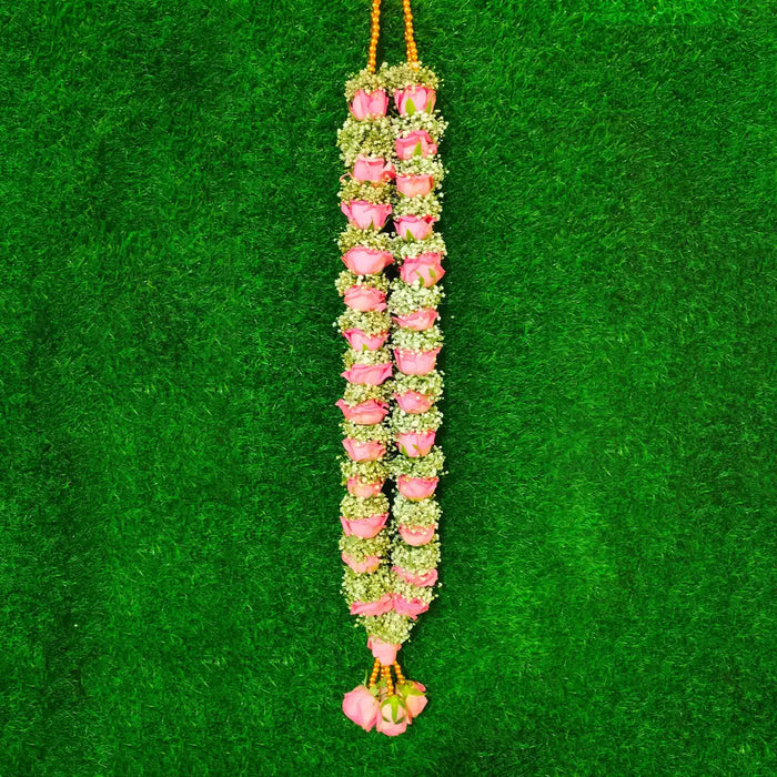Rose Floral Wedding Garland - 2.5 Feet | Giri Kalyana Mala For Wedding Functions