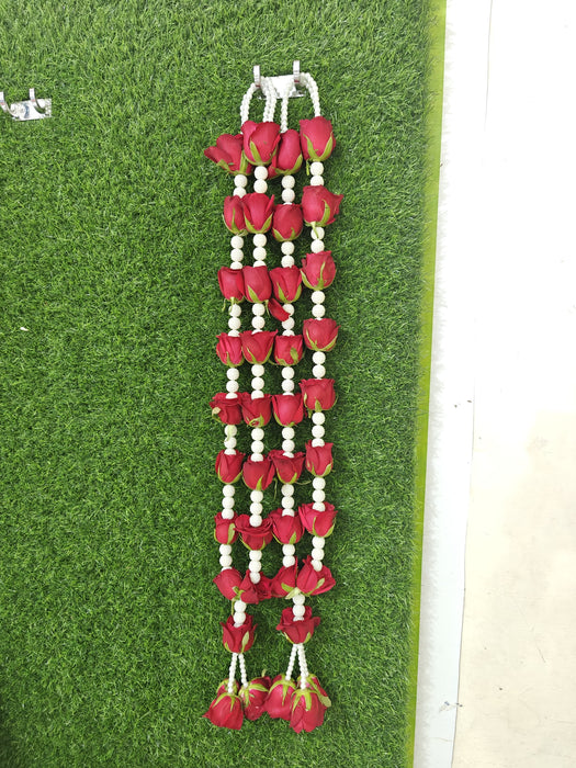 Rose Flower Wedding Mala - 2.5 Feet | Giri Marriage Garland For Cultural Ceremonies