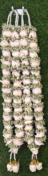Rose Flower Garland - 2.5 Feet | Giri Kalyana Mala For Weddings