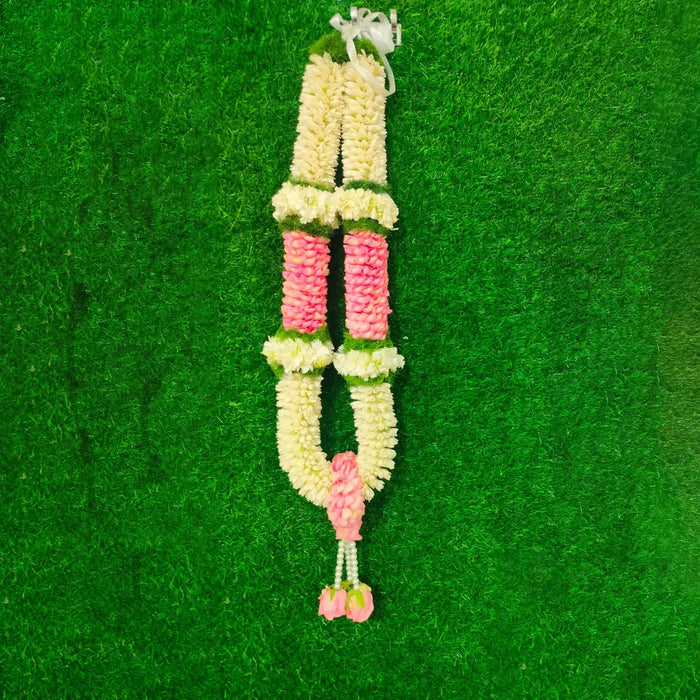 Jasmine & Rose Flower Garland - 2.5 Feet | Giri Wedding Mala