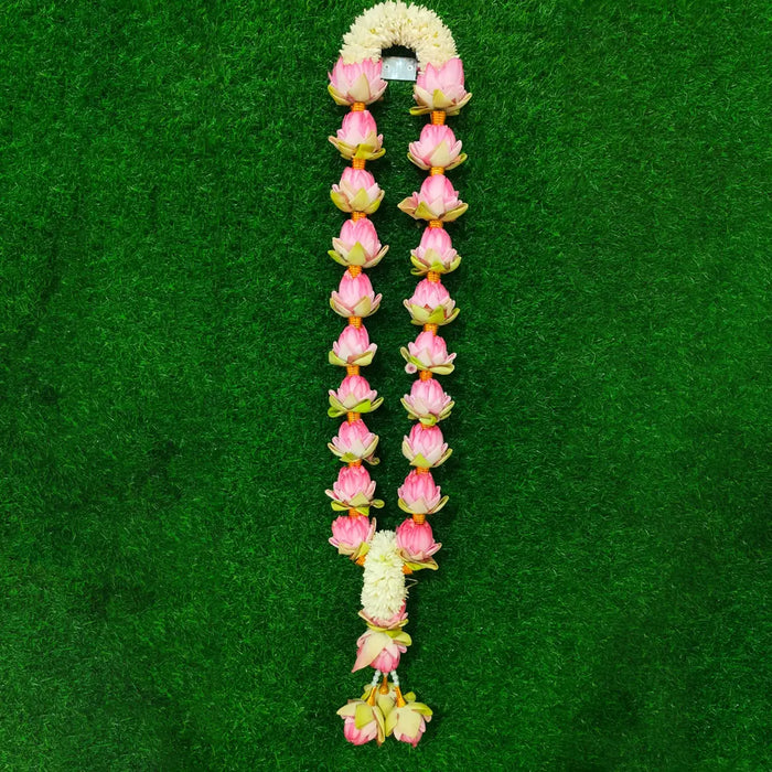 Lotus Flower Garland - 2.5 Feet | Giri Thamarai Poo Mala For Traditional Weddings