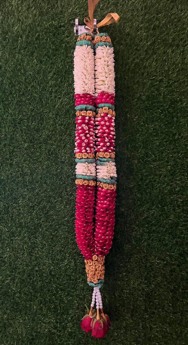 Rose & Tuberose Wedding Garland - 2.5 Feet | Giri Floral Mala For Marriage Rituals