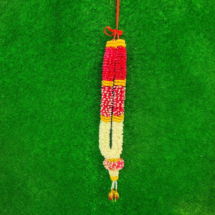 Rose & Jasmine Flower Garland - 2.5 Feet | Giri Wedding Mala For Sacred Celebrations