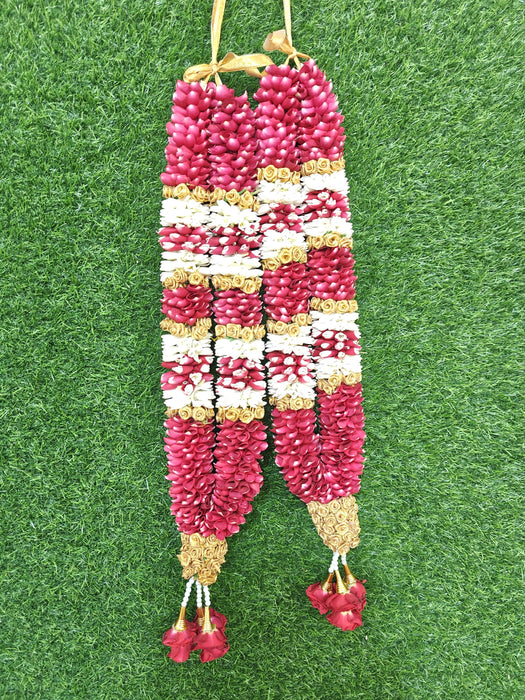 Rose Petals Kalyana Mala - 2.5 Feet | Giri Floral Garland For Wedding