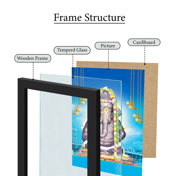 Karpaga Vinayagar Photo Frame | Ganesha Wall Frame for Home & Pooja Room