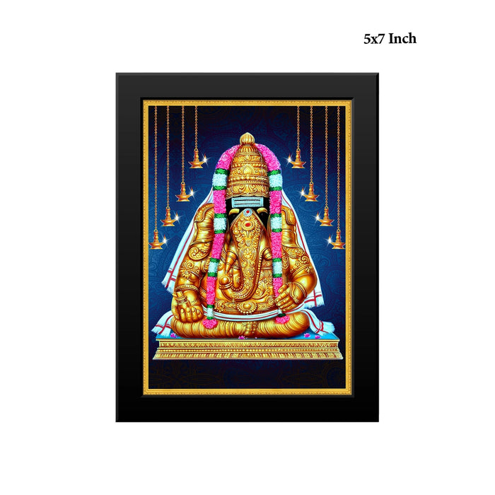 Karpaga Vinayagar Gold Photo Frame | Golden Ganesha Wall Frame for Pooja Space