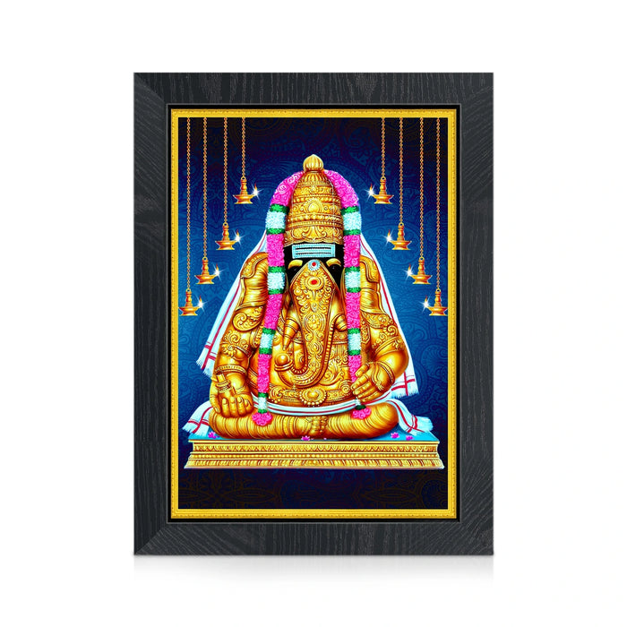 Karpaga Vinayagar Gold Photo Frame | Golden Ganesha Wall Frame for Pooja Space