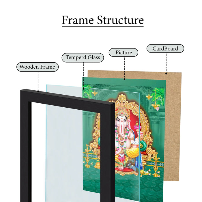 Lord Maha Ganapathi Picture Frame | Ganesha Photo Frame for Living Room