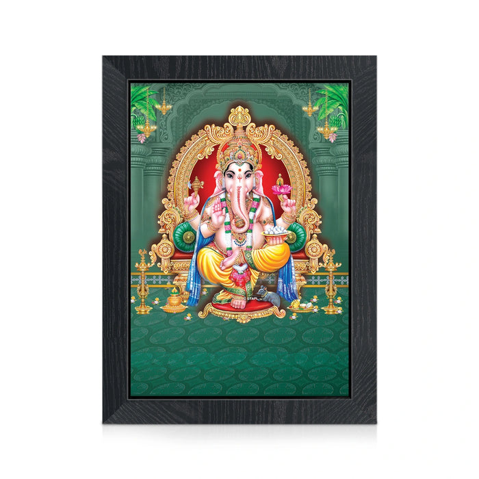 Lord Maha Ganapathi Picture Frame | Ganesha Photo Frame for Living Room