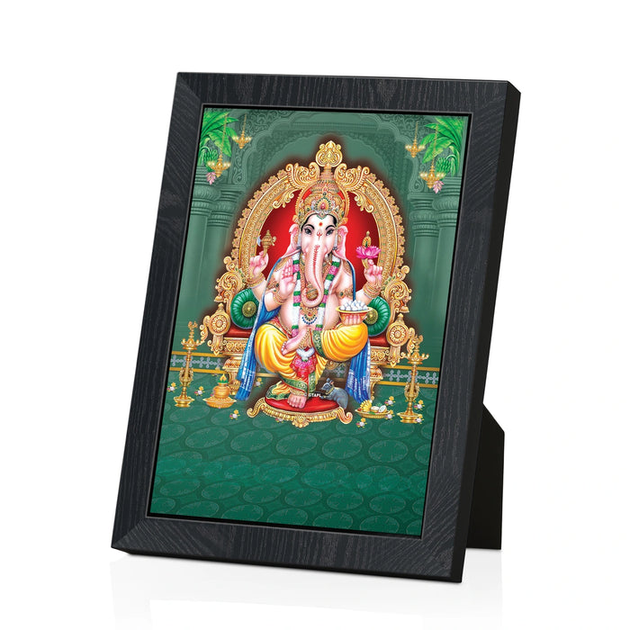 Lord Maha Ganapathi Picture Frame | Ganesha Photo Frame for Living Room