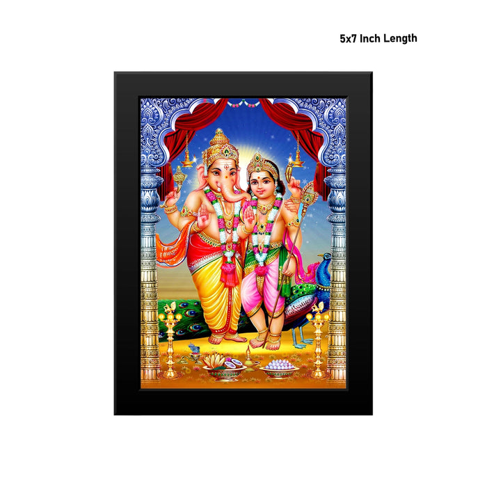 Ganapati Murugar Photo Frame | Lord Ganesha & Murugan Picture Frame For Home & Pooja Room
