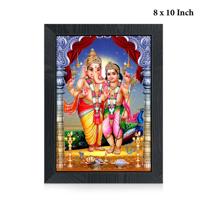 Ganapati Murugar Photo Frame | Lord Ganesha & Murugan Picture Frame For Home & Pooja Room
