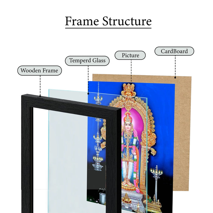 Raja Alangara Murugar Wall Frame | Dhandayuthapani Swamy Photo Frame for Pooja Space