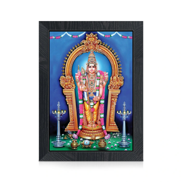 Tiruchendur Murugar Picture Frame | Lord Subramanya Swamy Photo Frame for Living Room & Pooja Space