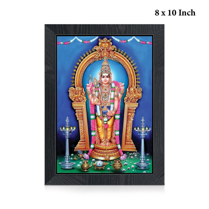 Tiruchendur Murugar Picture Frame | Lord Subramanya Swamy Photo Frame for Living Room & Pooja Space