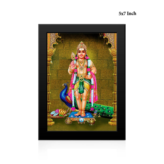 Murugar Standing Photo Frame | Lord Murugan with Peacock Picture Frame for Home