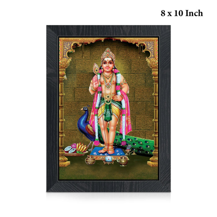 Murugar Standing Photo Frame | Lord Murugan with Peacock Picture Frame for Home