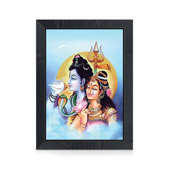 Shivan Parvati Photo Frame | Lord Shiva & Goddess Parvati Wall Frame for Living Room & Pooja Space