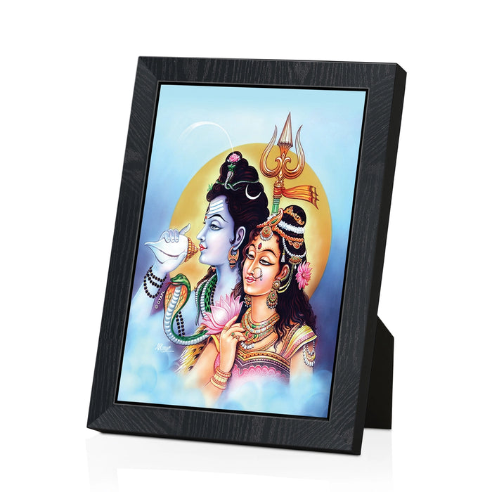 Shivan Parvati Photo Frame | Lord Shiva & Goddess Parvati Wall Frame for Living Room & Pooja Space