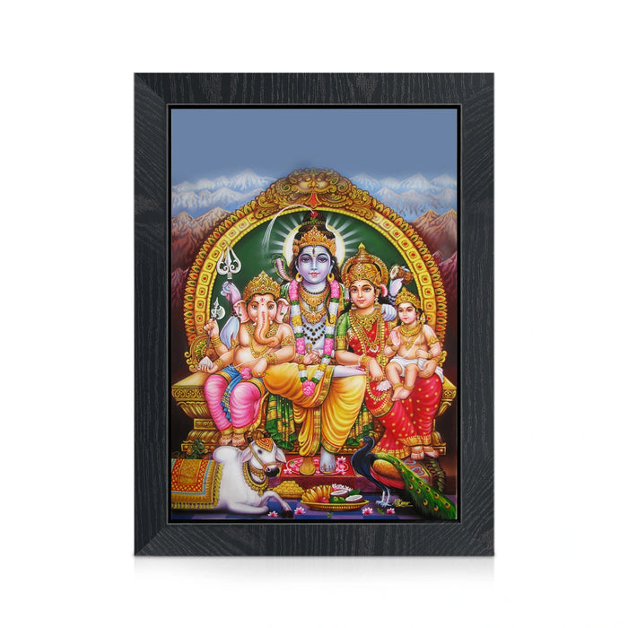Shivan Family Wall Frame | Lord Shiva Parivar Divine Photo Frame for Home & Pooja Room