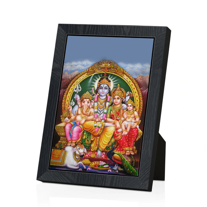 Shivan Family Wall Frame | Lord Shiva Parivar Divine Photo Frame for Home & Pooja Room