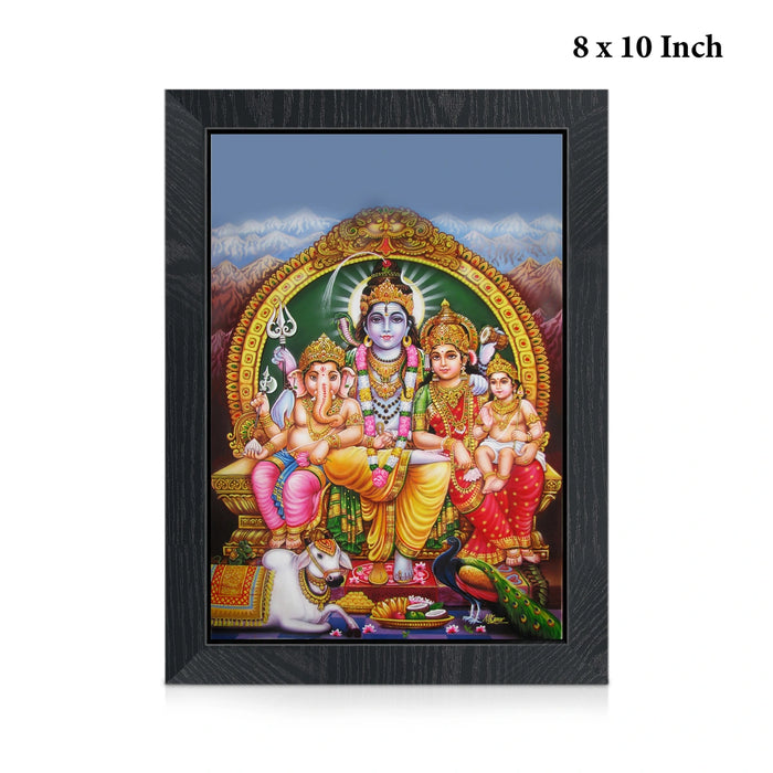 Shivan Family Wall Frame | Lord Shiva Parivar Divine Photo Frame for Home & Pooja Room