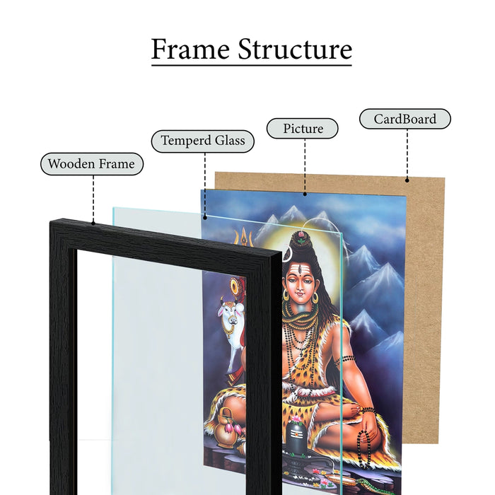 Shivan Photo Frame | Lord Shiva Divine Wall Frame for Living Room & Pooja Space