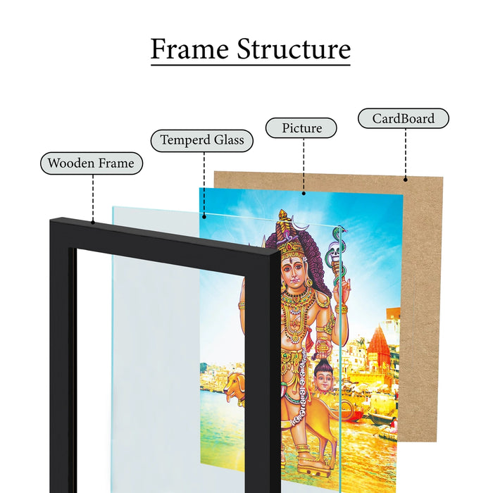 Kala Bhairavar Wall Frame | Lord Kala Bhairava Photo Frame for Home & Pooja Space
