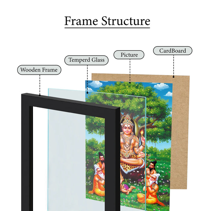 Dhakshinamuruthy Photo Frame | Lord Dakshinamurthy Picture Frame for Home & Pooja Room