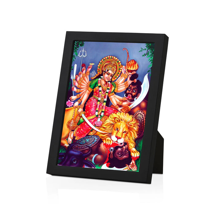 Durgai Amman Wall Frame | Goddess Durga Devi Divine Photo Frame for Home