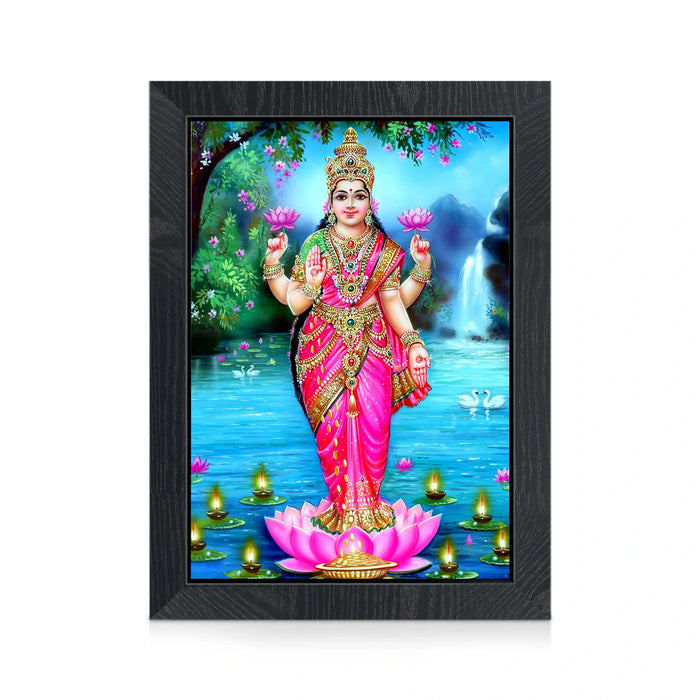 Lakshmi Standing Photo Frame | Goddess Lakshmi Lotus Picture Frame for Living Room & Pooja Space