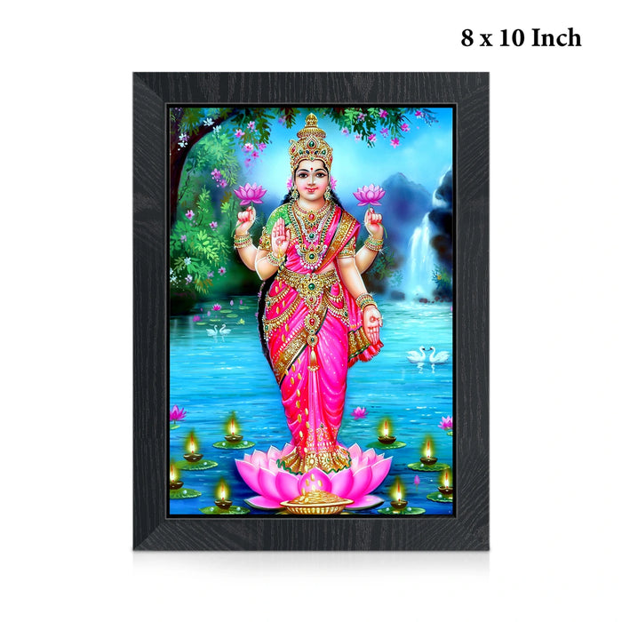 Lakshmi Standing Photo Frame | Goddess Lakshmi Lotus Picture Frame for Living Room & Pooja Space