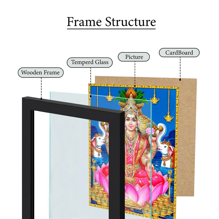 Varalakshmi Photo Frame | Goddess Varalakshmi Lotus Wall Frame for Living Room