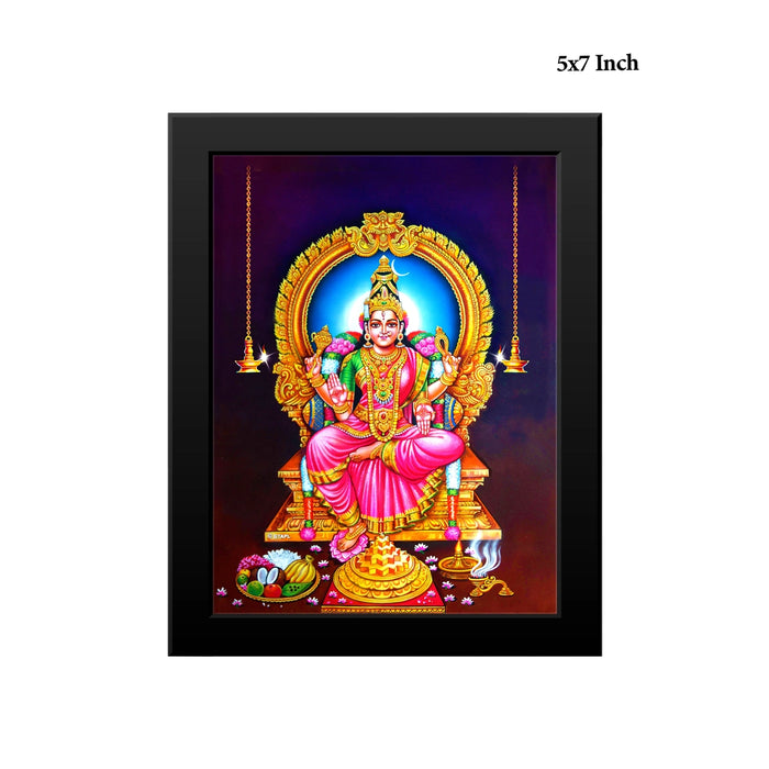 Goddess Bhuvaneshwari Wall Frame | Bhuvaneshwari Maa Seated on Throne Photo Frame for Pooja Spaces