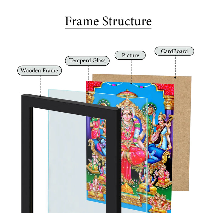 Lalita Parameshwari Photo Frame | Goddess Lalita Tripura Sundari Wall Frame for Living Room & Pooja Space